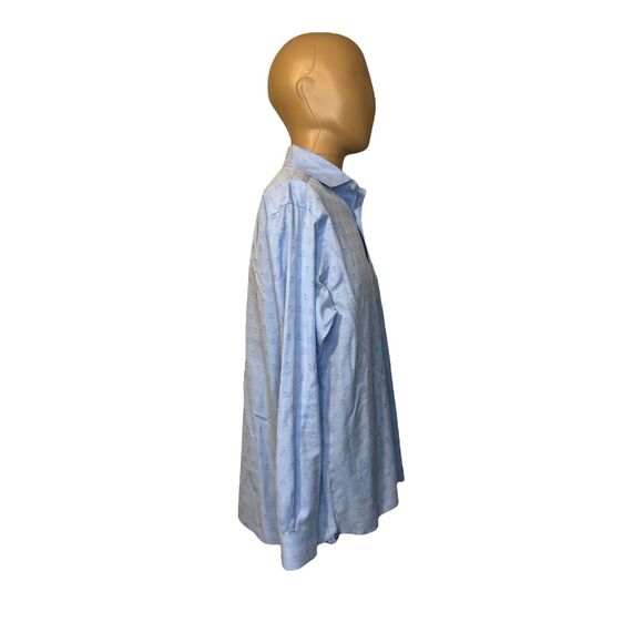 Daniel Cremieux Classic Fit Shirt Mens Medium Button Long Sleeve Blue Skulls - Picture 5 of 7